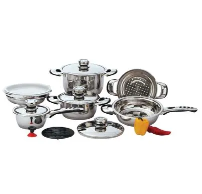 12Pc 9Ply Stainless Steel Cookware with Trivet