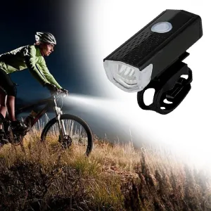 1637 USB Rechargeable Bicycle Light Set 400 Lumen Super Bright Headlight Front Lights