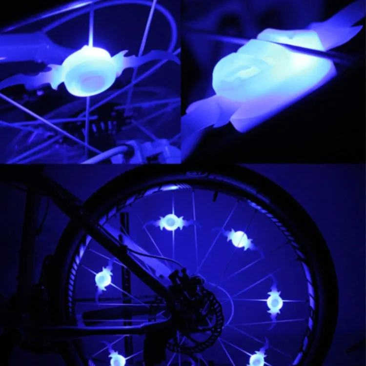 2 PCS Bicycle Wheels Willow Spoke Lights Decoration Colorful LED Night Riding Light (Red Light)