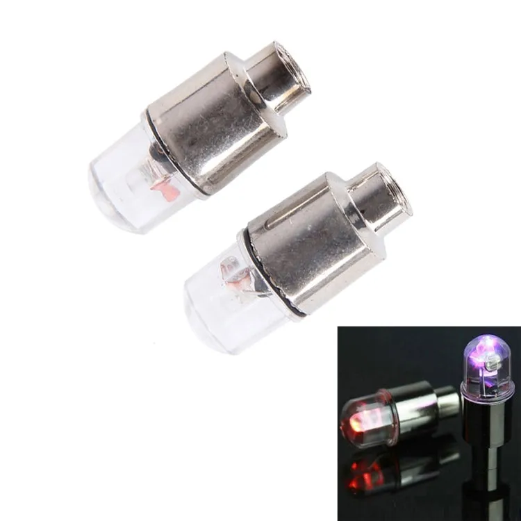 2 PCS Valve Cap Light Wheel Tyre Lamp With Battery for Car / Motorbike / Bike(Colorful Light)