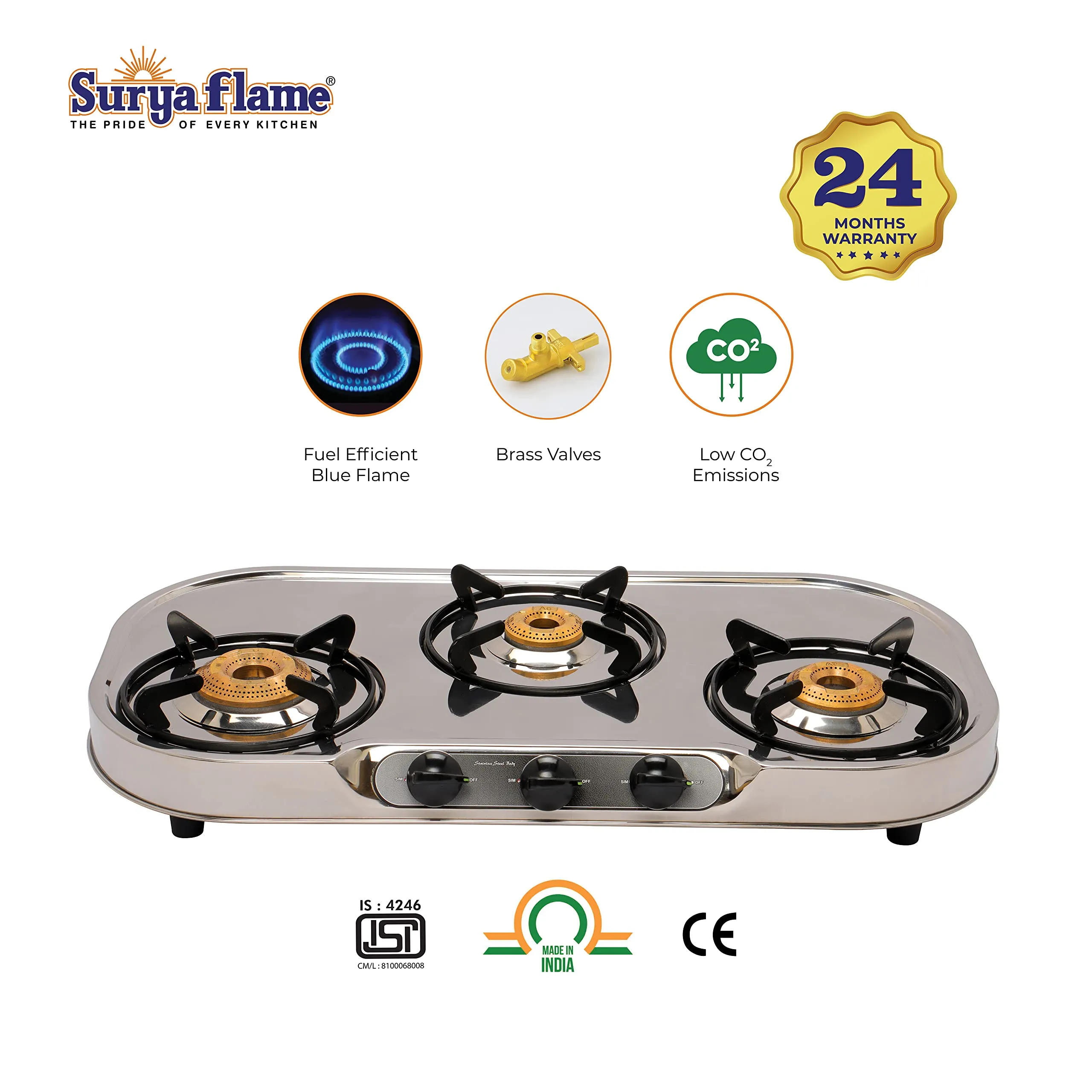 2 SF LPG STOVE 3B COSTA BB NA-ECOM