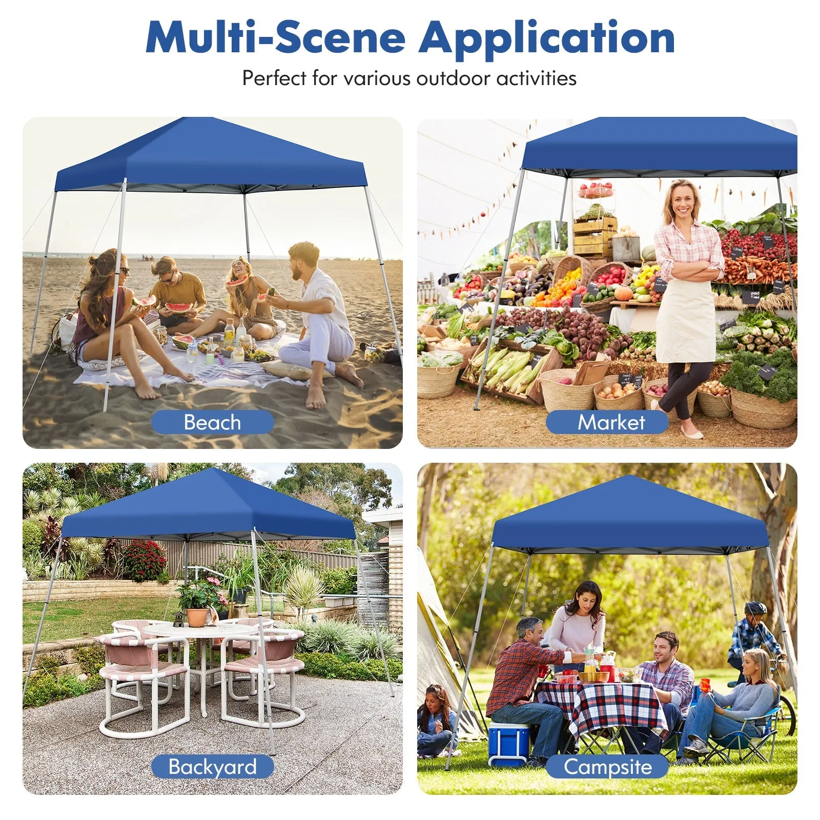 3 x 3M Pop-up Gazebo with Carrying Bag-Blue