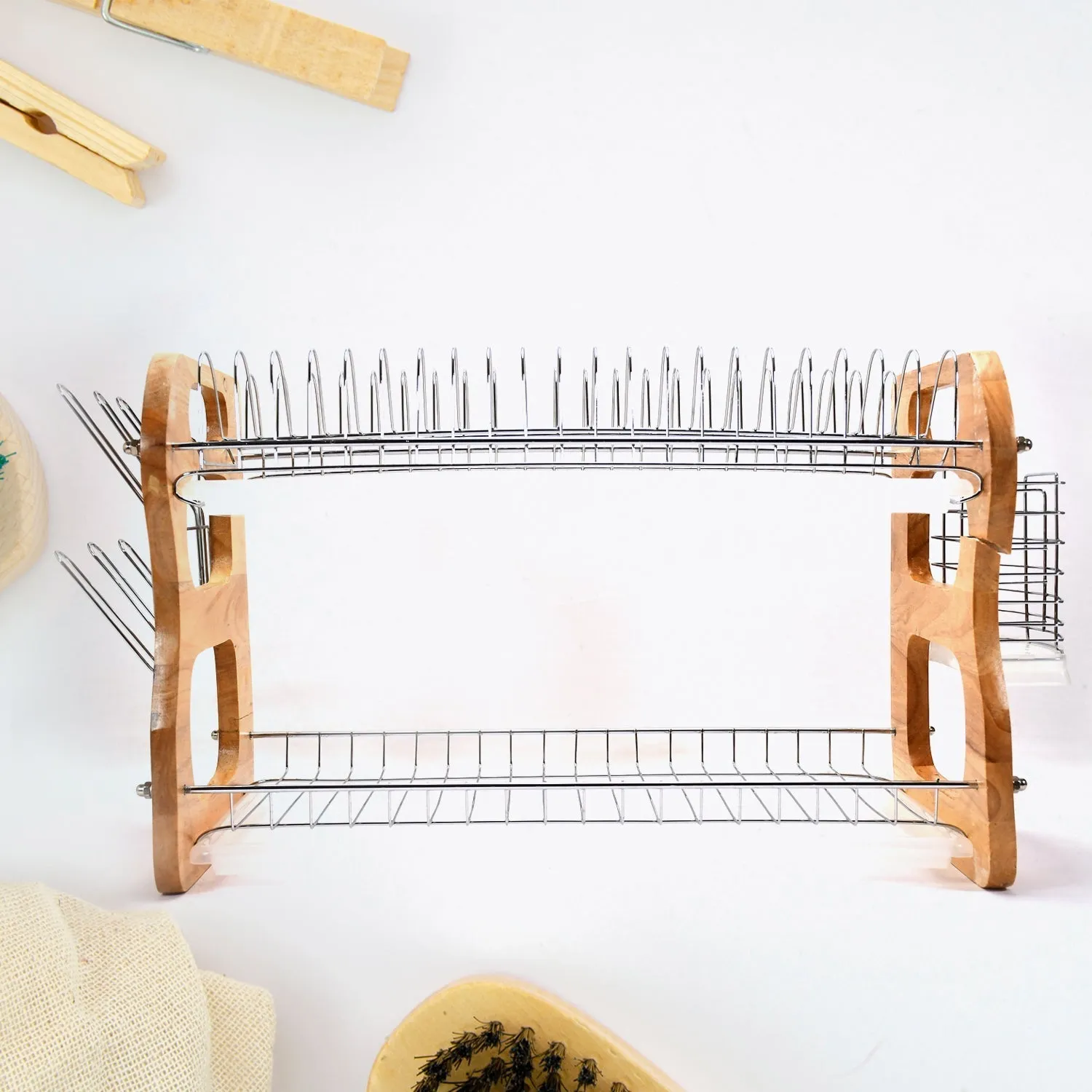 7667 kitchenware Steel Rack Dish Drainer 59cm For Home & Kitchen Use