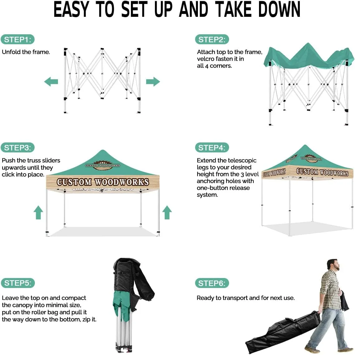 ABLEM8CANOPY Woodworks 10x10 Custom Canopy Tent