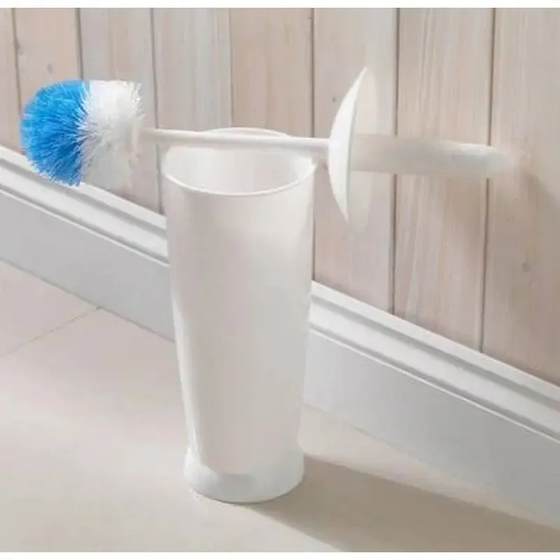 Addis Toilet Brush & Holder Closed Set White