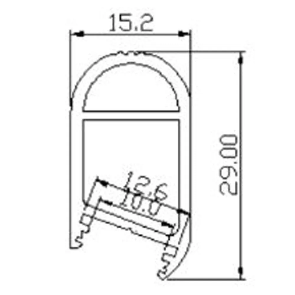 AP16F Aluminum Oval Wardrobe Hanging Rail 10 Pack LED lighted Closet Rod Fixture