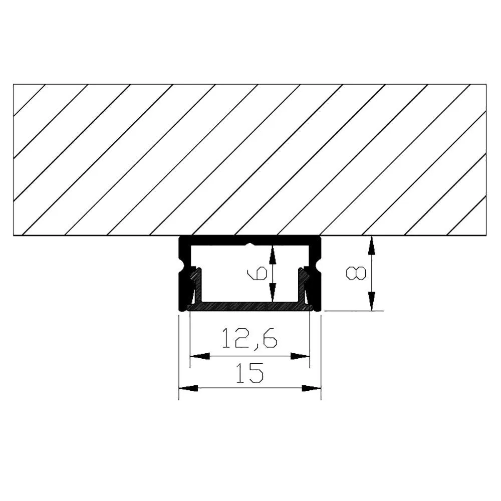 AP46M Rectangular Rail Aluminum Channel 10 Pack LED Strip Light Cover End Caps