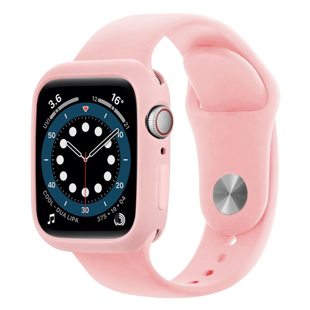 Apple Watch (41mm) candy color button TPU cover - Pink / Pink