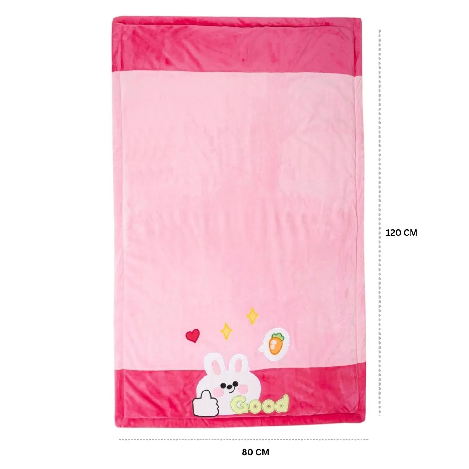 Baby Moo Bunny Plush Cotton All Season Nursery Blanket - Pink