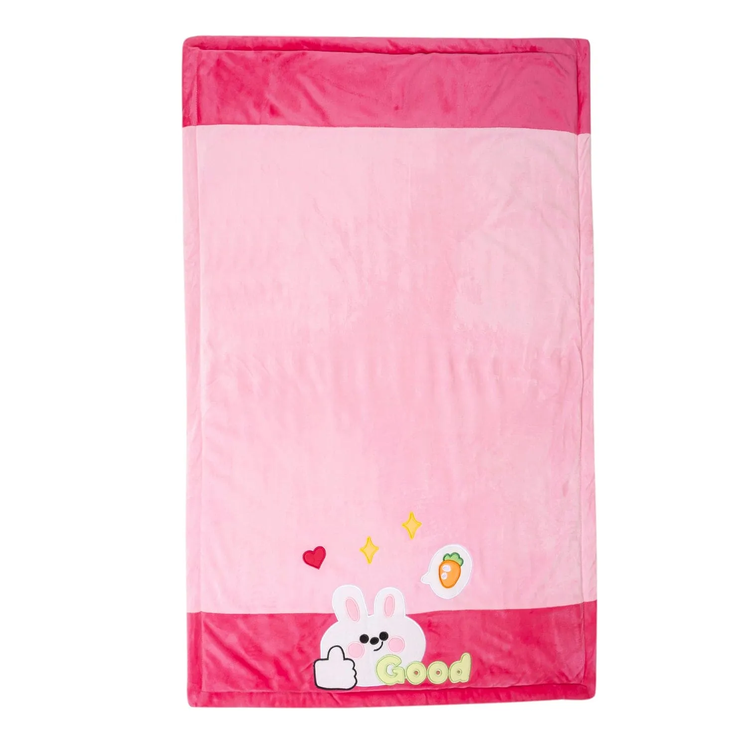 Baby Moo Bunny Plush Cotton All Season Nursery Blanket - Pink