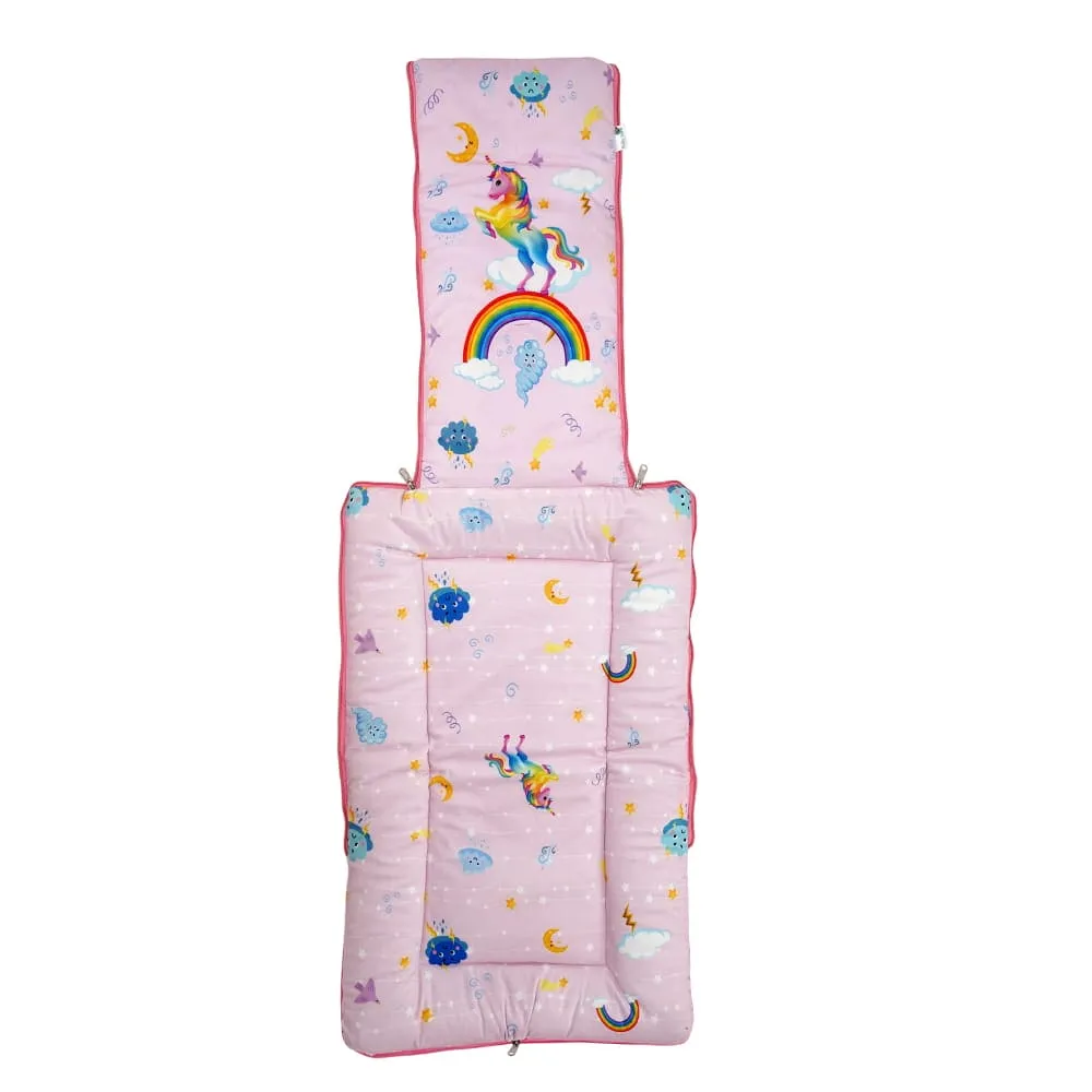 Baby Moo Unicorn Premium Carry Nest Velvet With Hosiery Lining Sleeping Bag - Pink