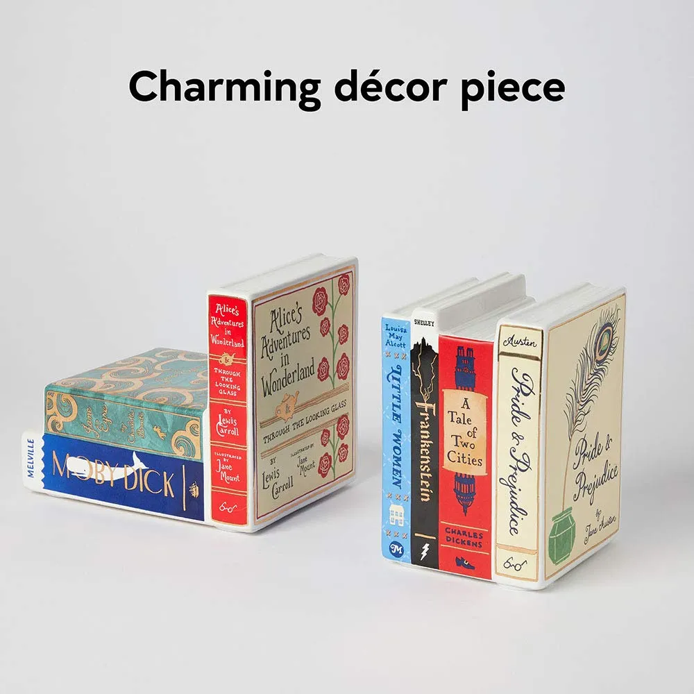 Bibliophile Ceramic Bookends