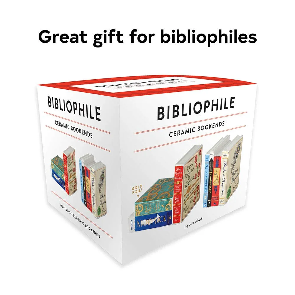 Bibliophile Ceramic Bookends