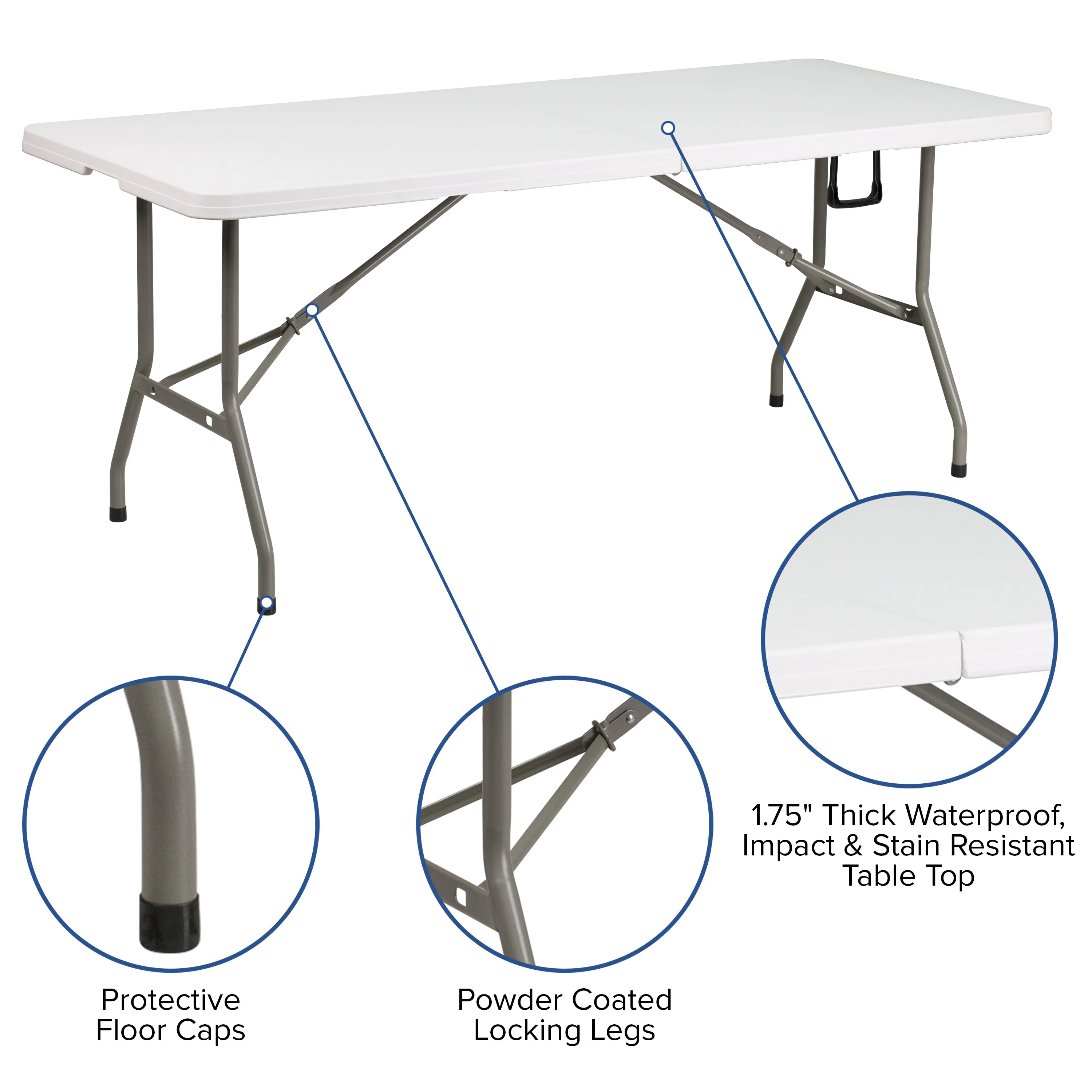 Blue Canopy & Folding Table JJ-GZ10PKG183Z-BL-GG