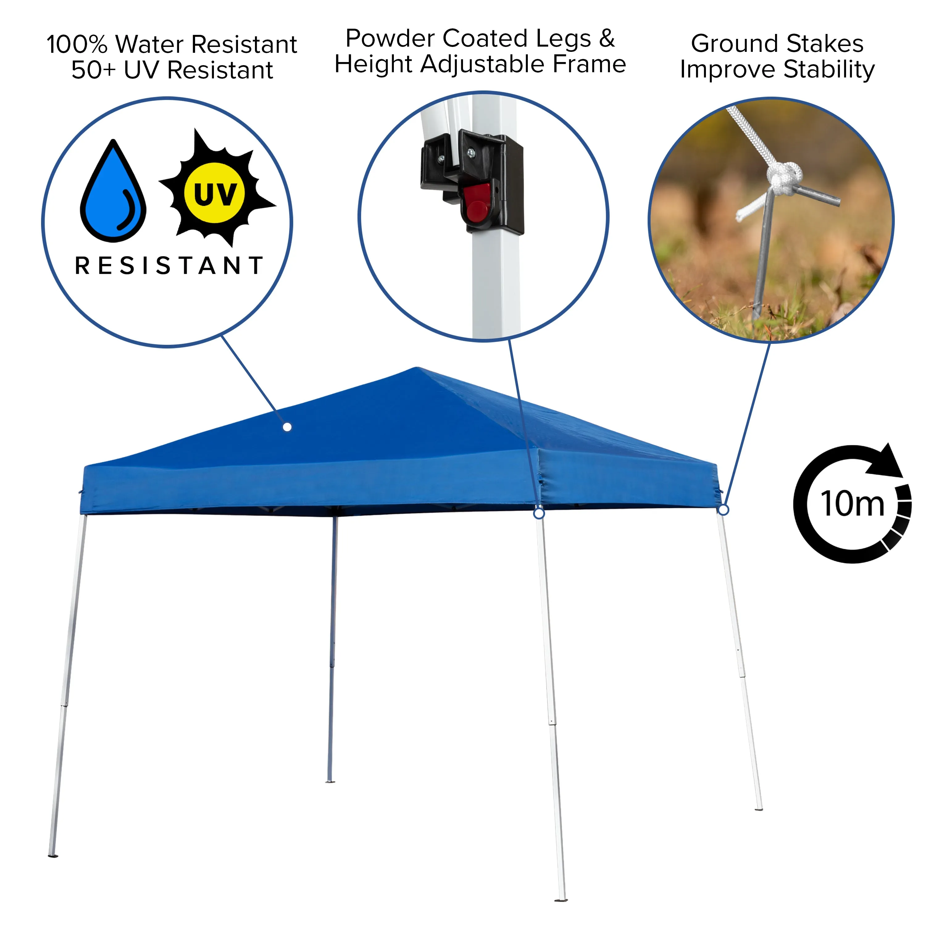 Blue Canopy & Folding Table JJ-GZ88183Z-BL-GG