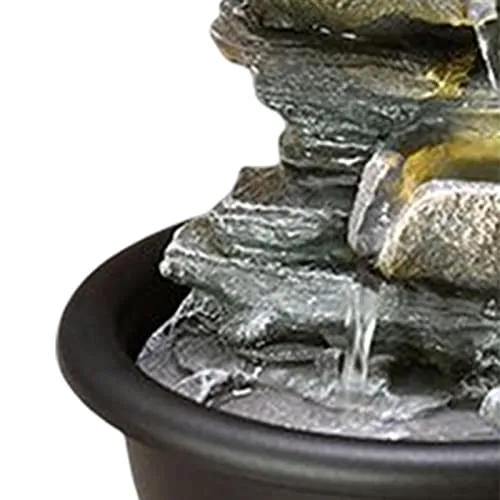 BNF Indoor Waterfall Fountains Mini Waterfall Flowing Water Ornament Waterscape Style C