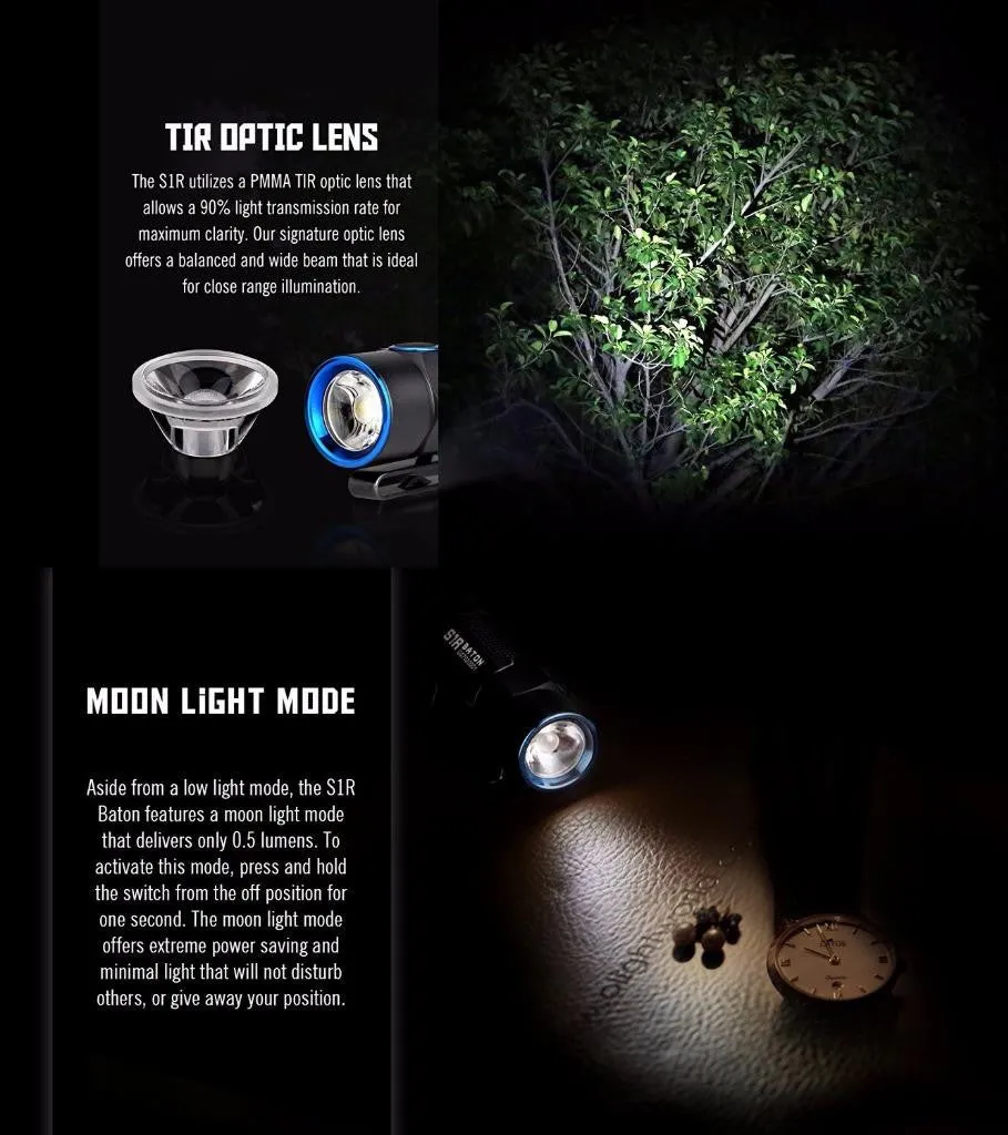 Brand New Olight S1R 900 Lumens LED EDC magnetic charging compact flashlight keychain Light