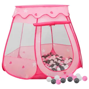 Children Play Tent with 250 Balls Pink 102x102x82 cm