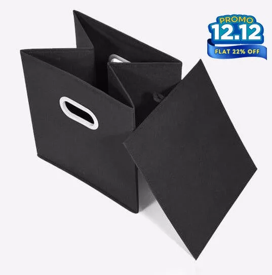 Collapsible Storage Box With Handles