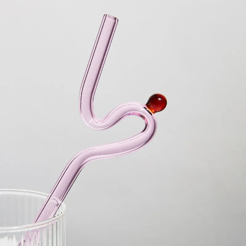 Colorful Environment Friendly Reusable Glass Straw