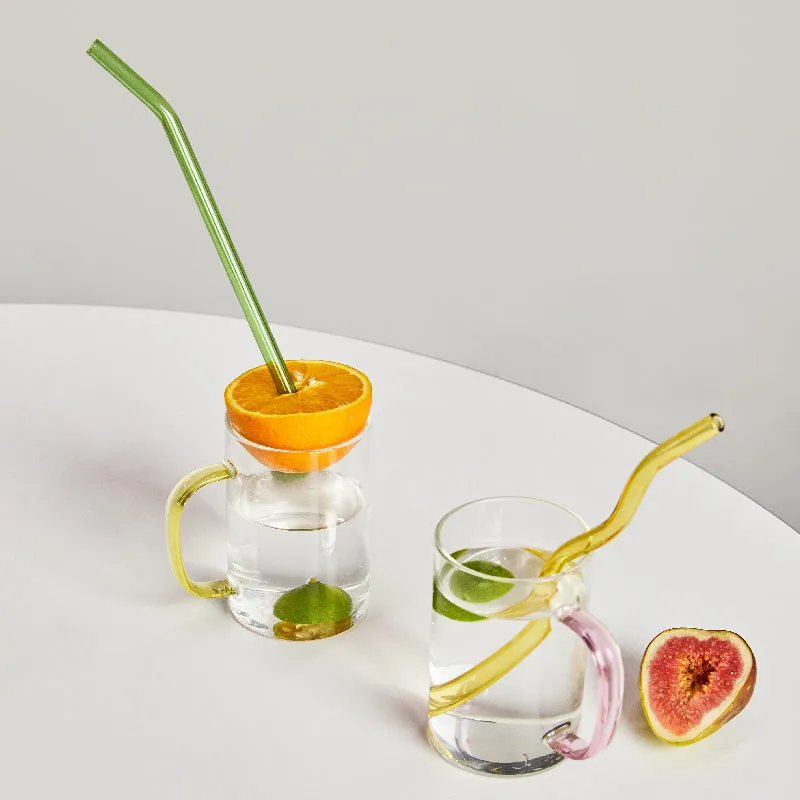 Colorful Environment Friendly Reusable Glass Straw