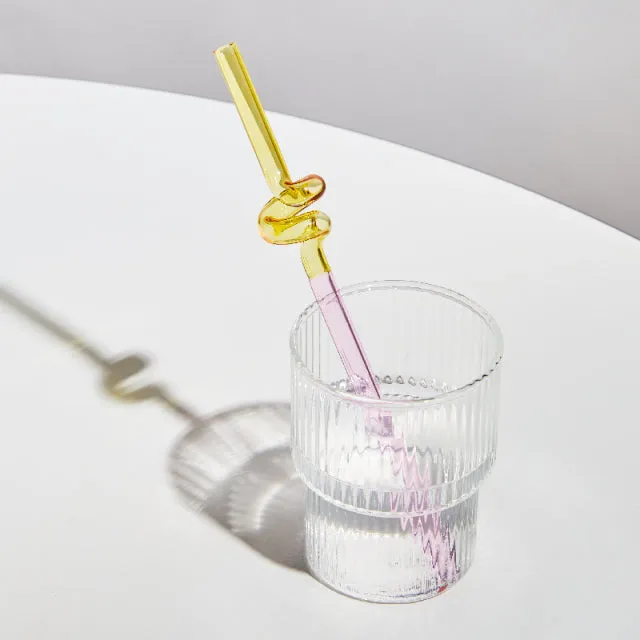 Colorful Environment Friendly Reusable Glass Straw