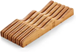 Cook N Home Bamboo Knife Storage in-Drawer Block