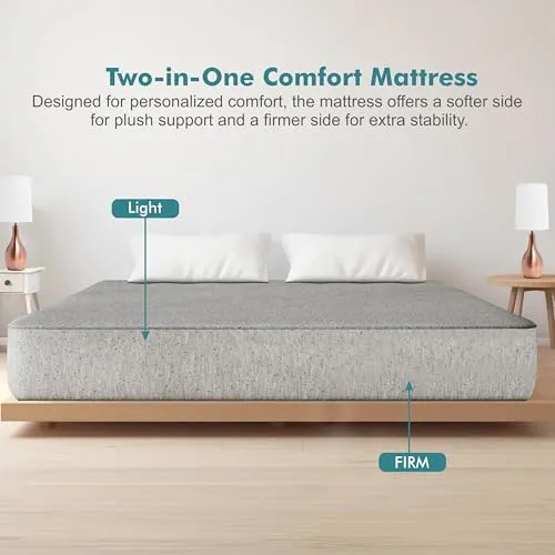 Dr. Smith Orthopedic Mattress | Dual Comfort | Soft & Firm Support Single Size Bed Mattress| Memory Form Mattress 72x36x5 Inch - Grey