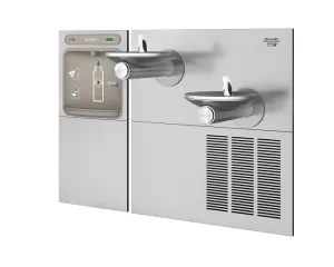 Elkay EZWS-SFGRN28K | In-wall Bi-level Bottle Filling Station | Filterless, High-efficiency chiller, SwirlFlo fountains, Stainless Steel