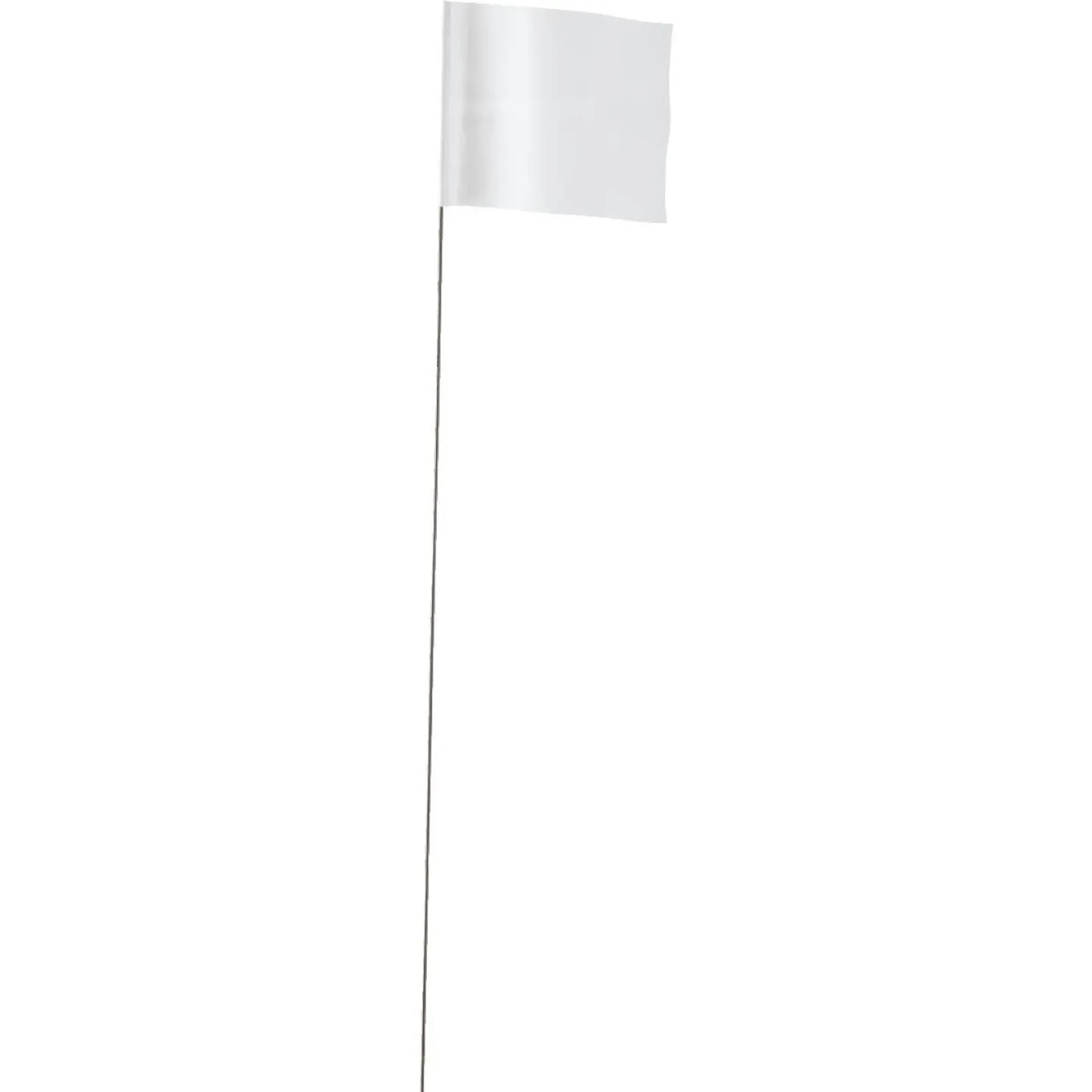 Empire 21 In. Steel Staff White Marking Flags