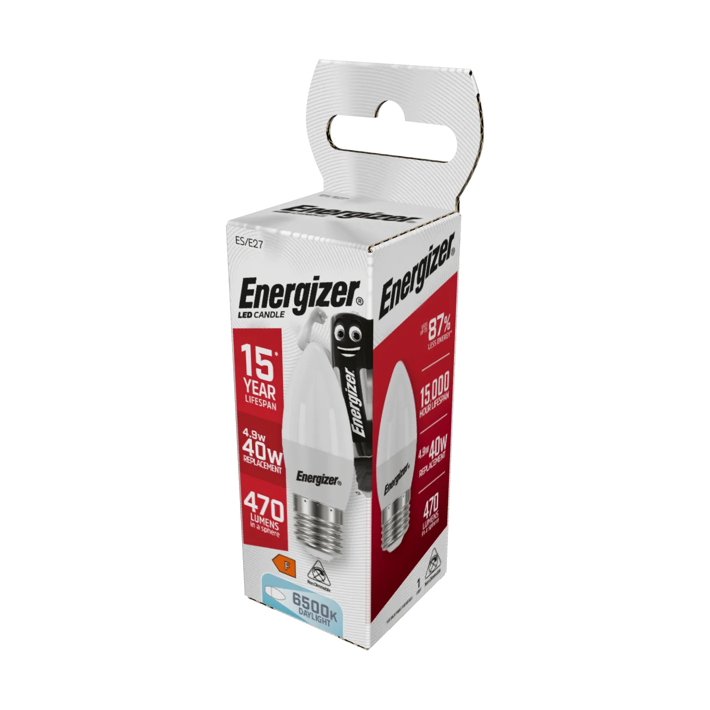 Energizer E27 LED Opal Candle Daylight Lightbulb 40W