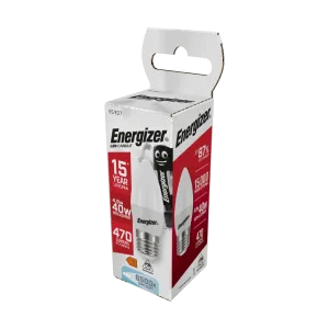 Energizer E27 LED Opal Candle Daylight Lightbulb 40W