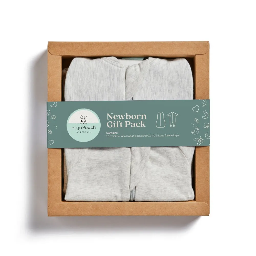 ergopouch Newborn Gift Pack Grey Marle