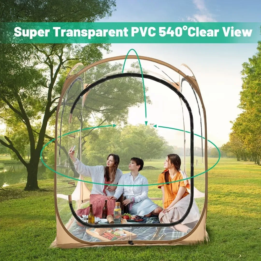 essential Sports Tent, Weather Pop Up Shelter Bubble Tent Clear Tent Up to 3 People