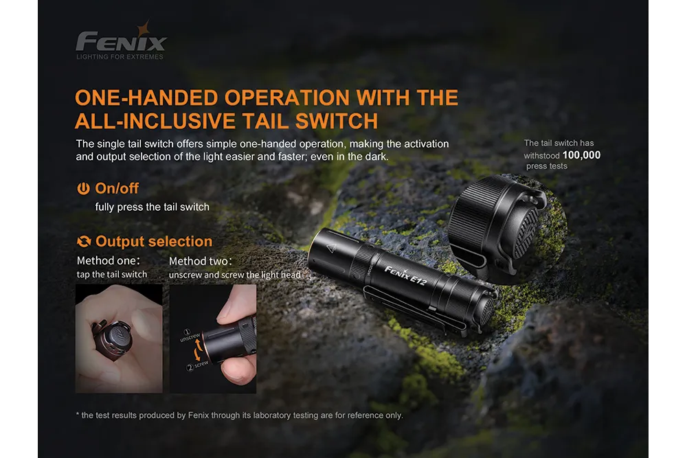 Fenix E12 V2.0 AA LED Flashlight - Discontinued