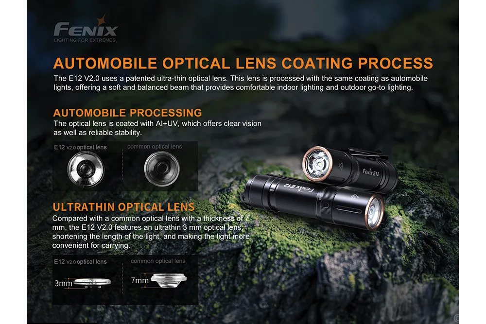 Fenix E12 V2.0 AA LED Flashlight - Discontinued