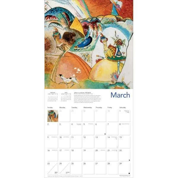 Flame Tree 2025 Wall Calendar - Wassily Kandinsky