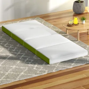 Foldable Medium-Firm Foam Mattress Single, Green - Giselle Bedding