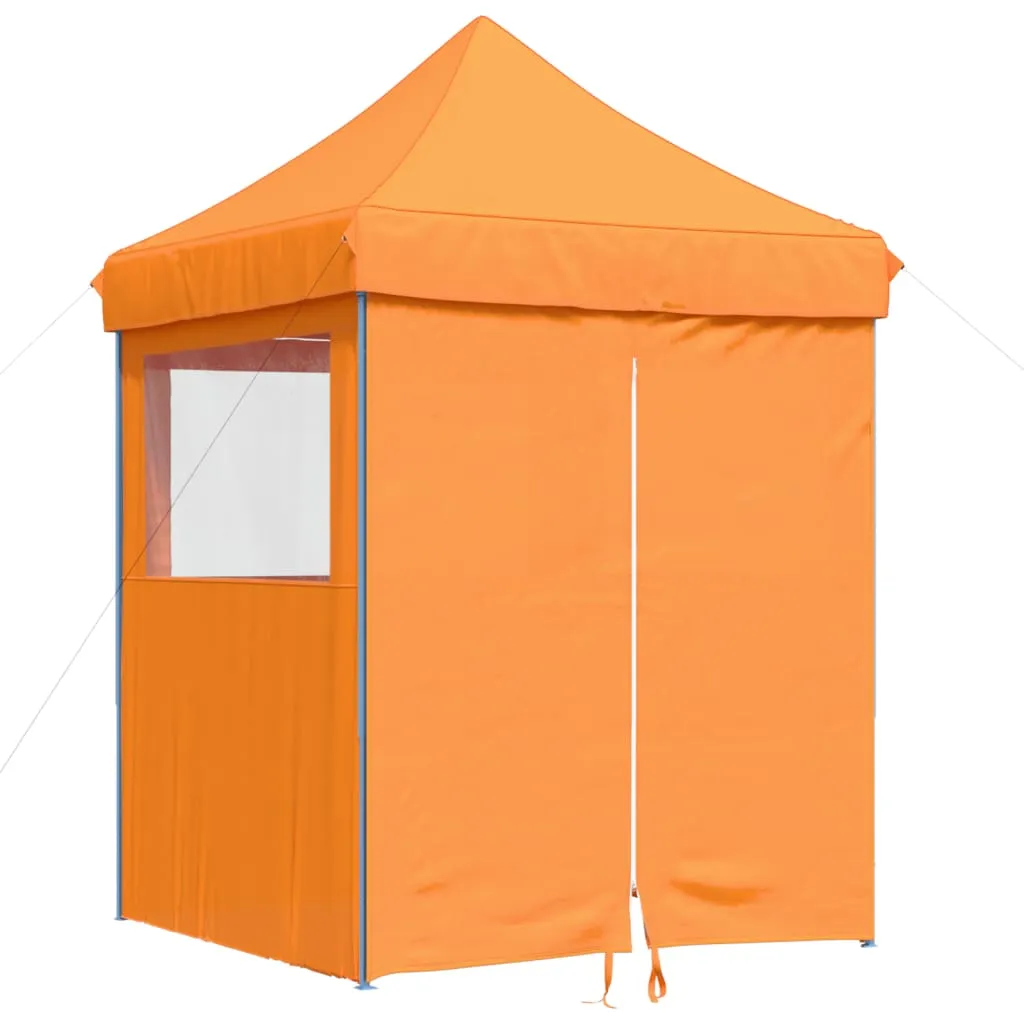 Foldable Party Tent Pop-Up with 4 Sidewalls Orange