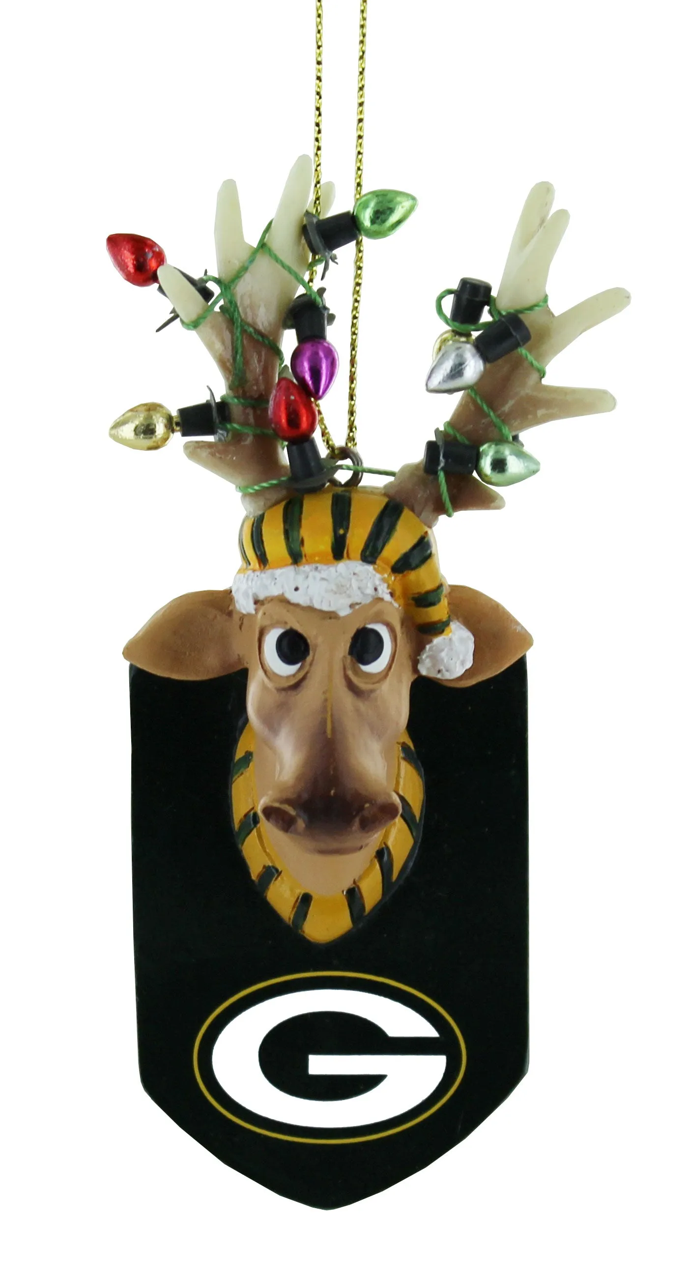 Green Bay Packers Reindeer Ornament