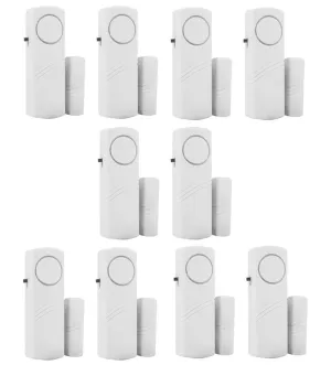 Hiistar Personal Security Window & Door Alarm Bell | Wireless Sensor Door Window Burglar Alarm | Pack of 10