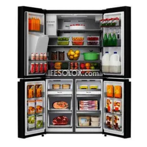 Hisense REF 68WCB 522L Side by Side Inverter Refrigerator with LED display, Ice Maker   1 Year Warranty - Brand New