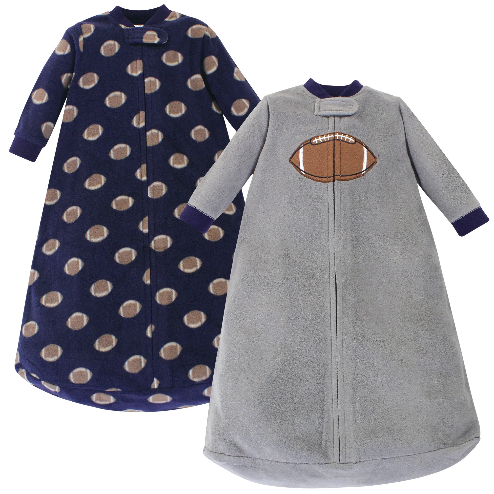 Hudson Baby Long-Sleeve Fleece Sleeping Bag, Football