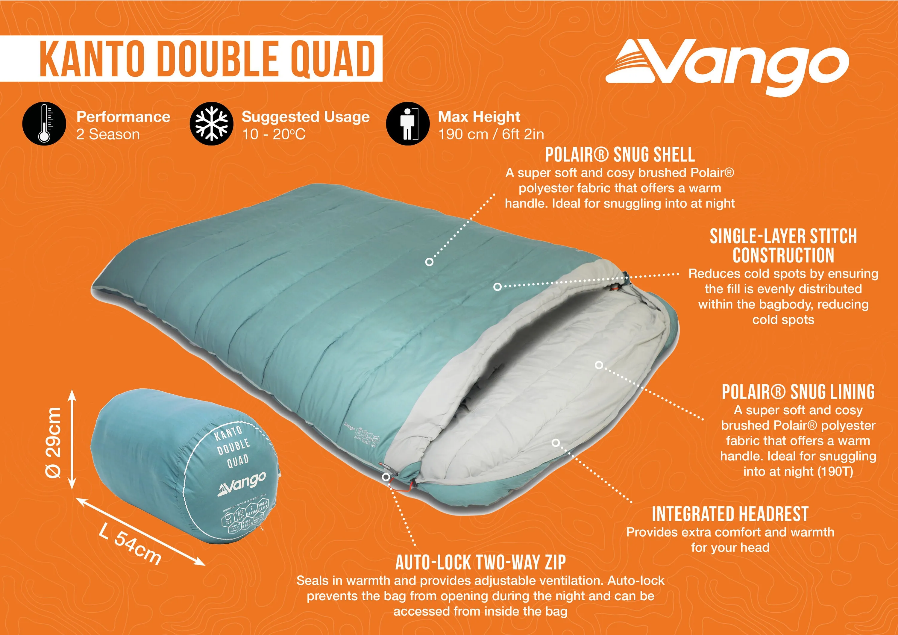 Kanto Double Quad Sleeping Bag