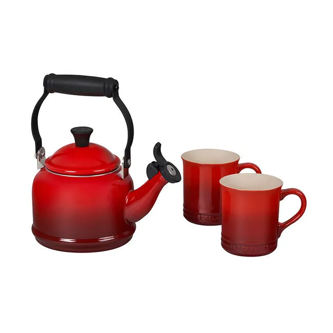 Le Creuset Demi Kettle and Mugs Set