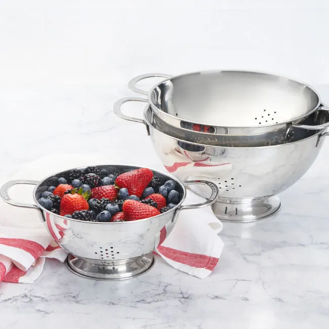 Le Creuset Stainless Steel Colanders, Set of 3