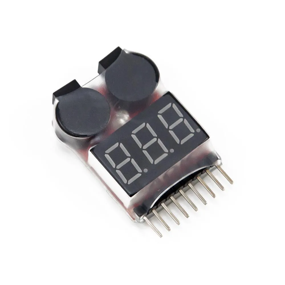 Lipo Battery Voltage Tester Low Voltage Buzzer Alarm 1s to 8s