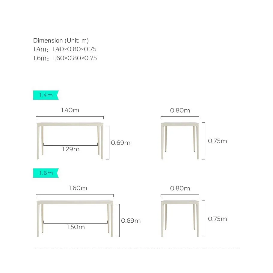 LISHA White Ceramic Dining Table