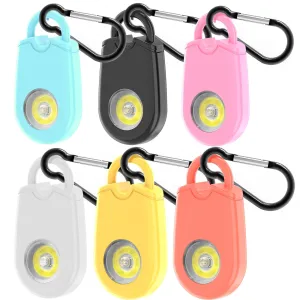 Locket Personal Alarm   LED Flashlight Combo Self Defense Keychain