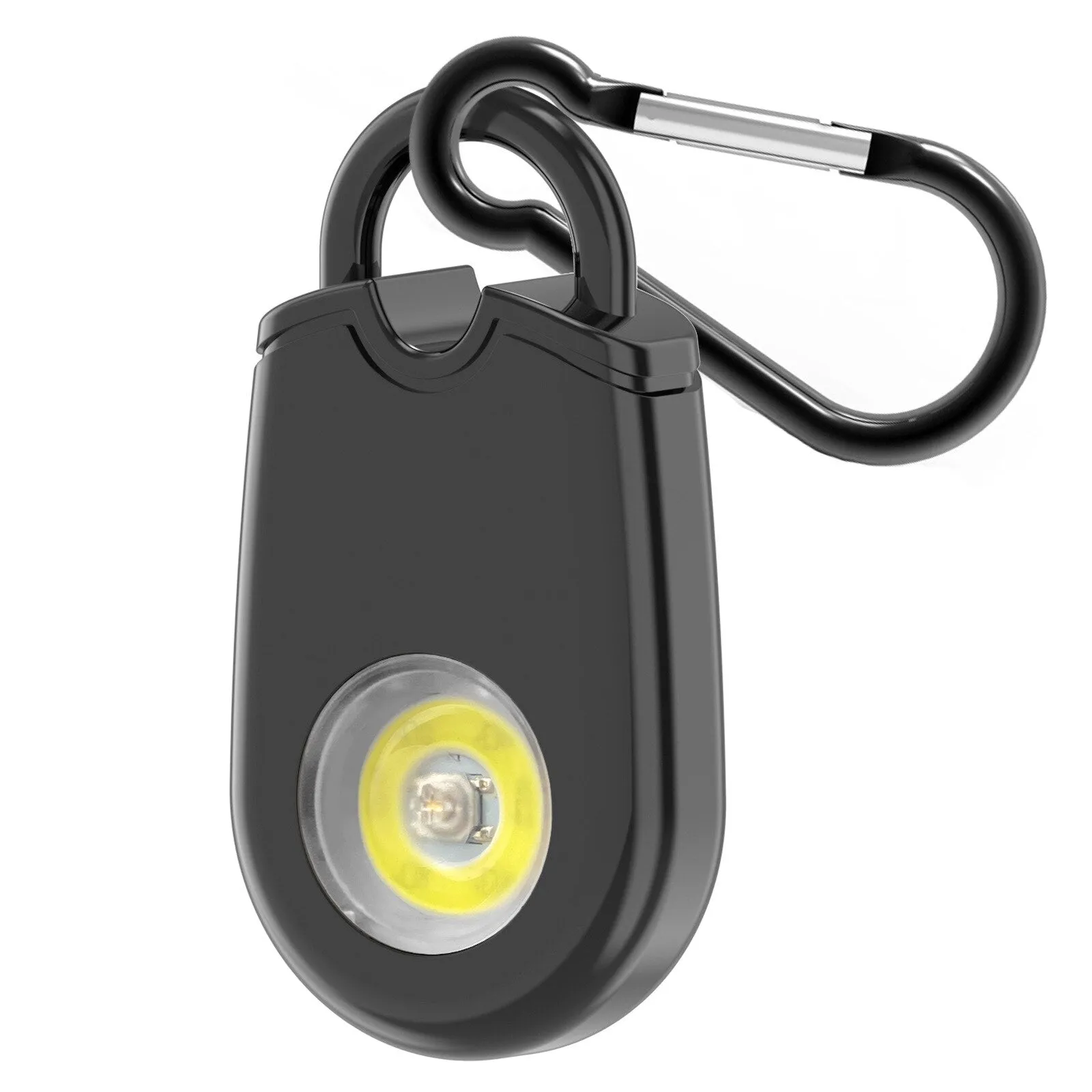 Locket Personal Alarm   LED Flashlight Combo Self Defense Keychain